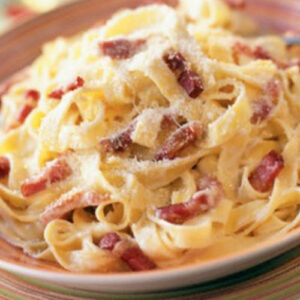 Tagliatelles à la carbonara