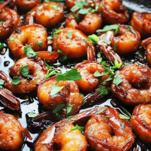 Crevettes cuites sautées à la sauce soja (décortiquées)