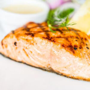 Saumon cuit grillé nature
