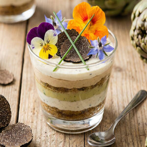 Tiramisu foie gras à l'artichaut et truffe (60ml)