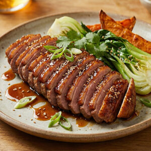 Magret de canard laqué aux 5 épices et miel