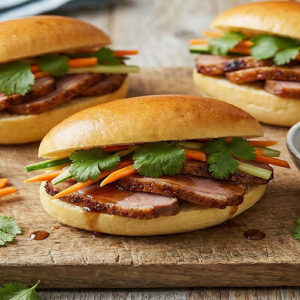 Mini navette briochée au magret de canard laqué aux 5 épices et miel (6x11cm)