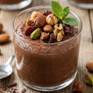 Mousseline chocolat noir et fruits secs (180ml)