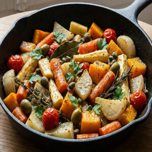 Poêlé de légumes jardinière d'hiver à la provençale